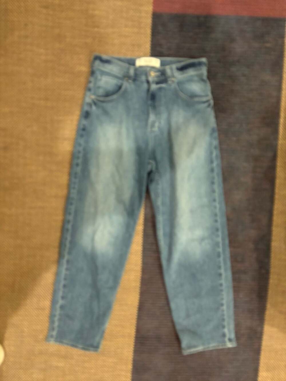Hollister baggy Denim Jeans Washed Mid Blue